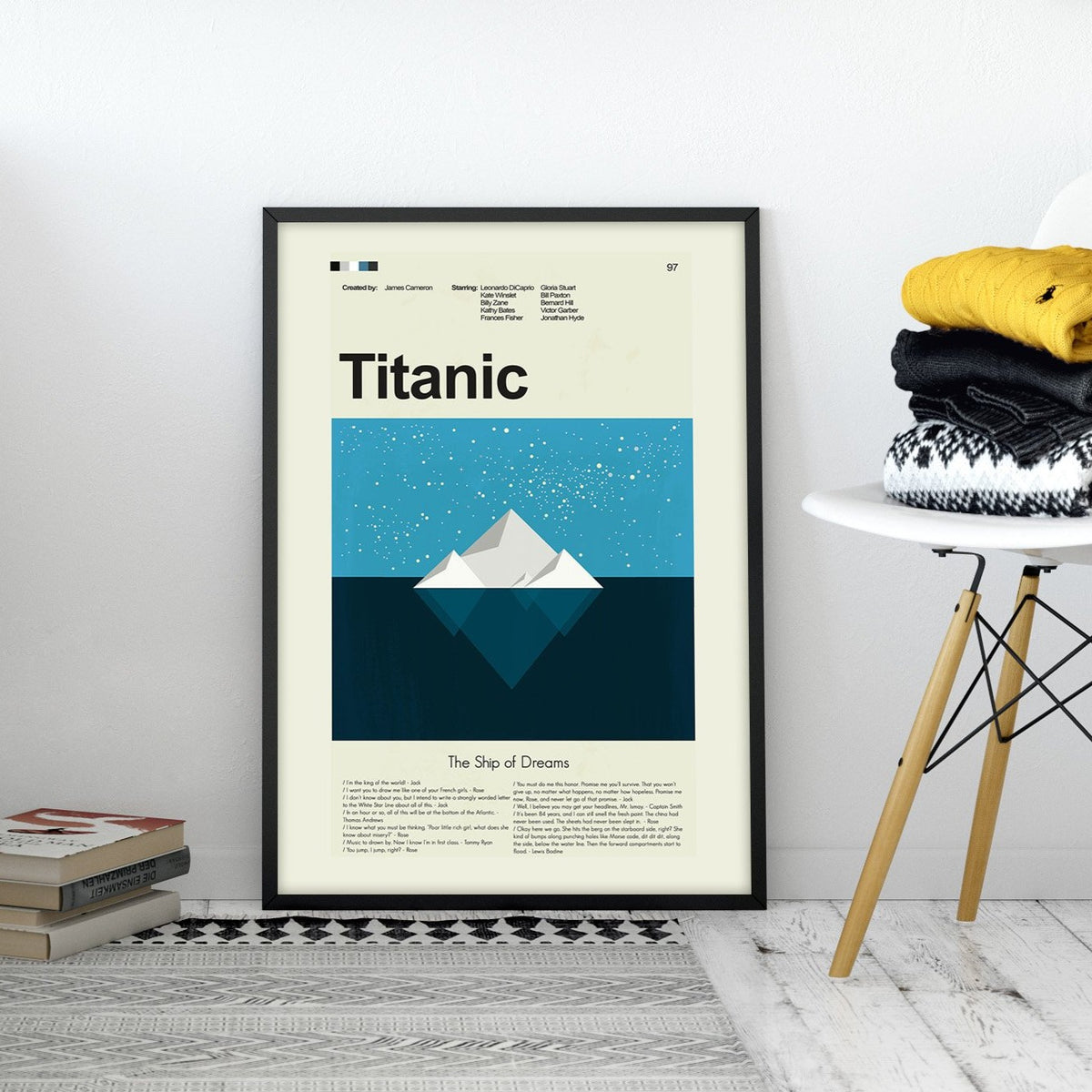 Titanic Mid-Century Modern Print | 12"x18" or 18"x24" Print only