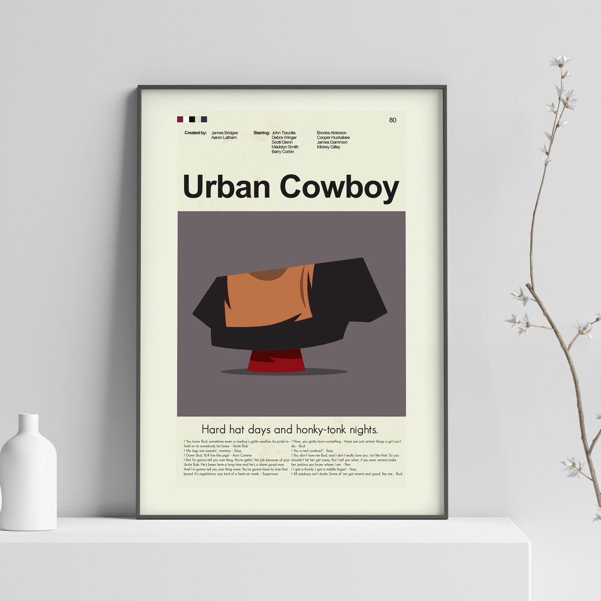 Urban Cowboy Mid-Century Modern Print | 12"x18" or 18"x24" Print only