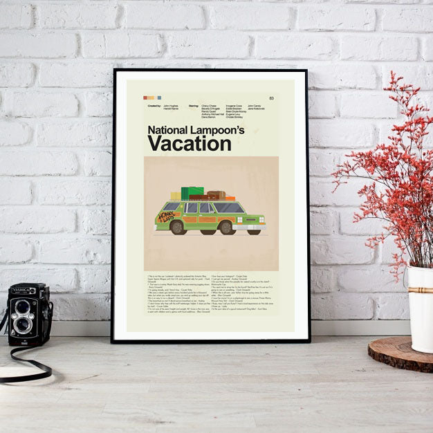National Lampoon's Vacation Inspired Mid-Century Modern Print | 12"x18" or 18"x24" Print only