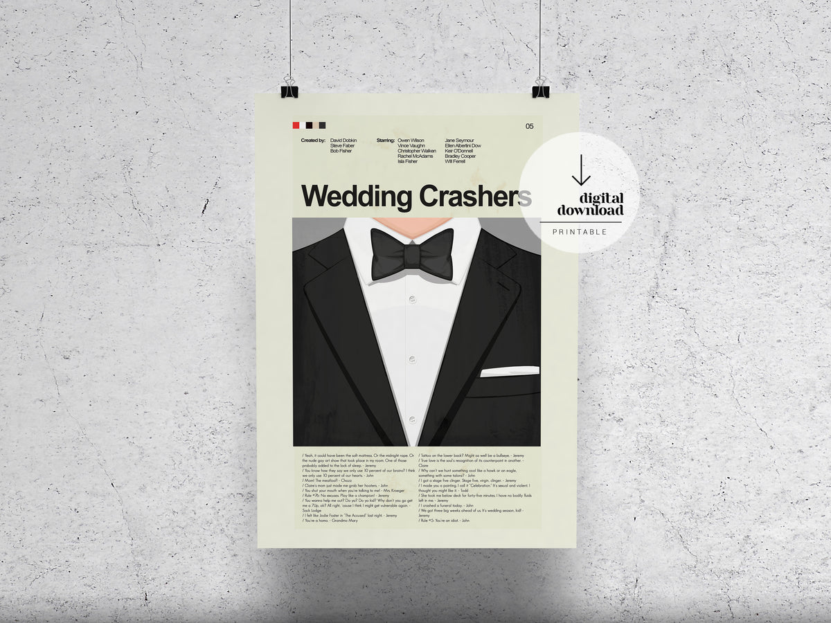 Wedding Crashers | DIGITAL ARTWORK DOWNLOAD