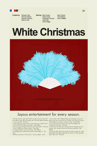 Load image into Gallery viewer, White Christmas - Blue Feathered Fan  | 12&quot;x18&quot; or 18&quot;x24&quot; Print only

