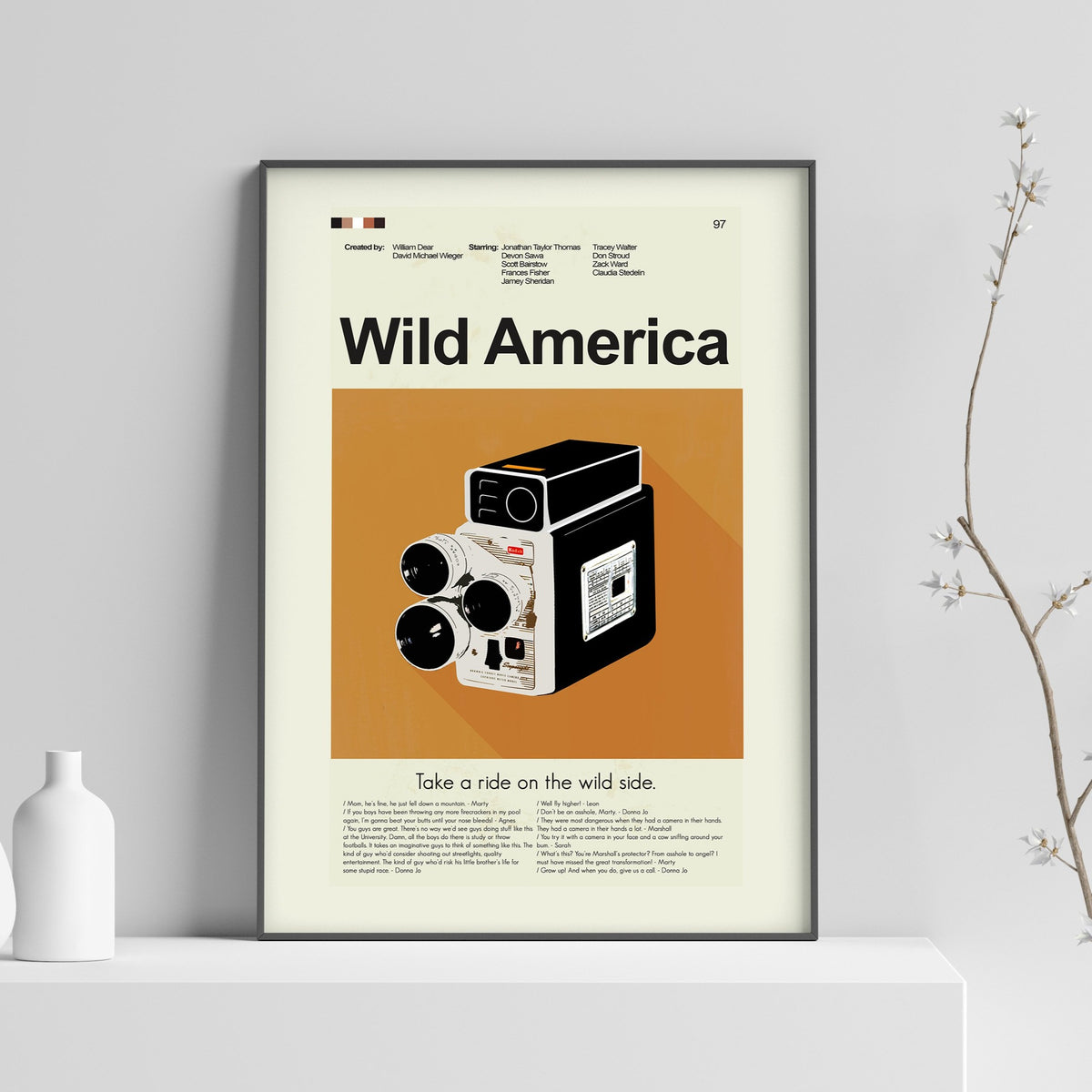 Wild America Inspired Mid-Century Modern Print | 12"x18" or 18"x24" Print only