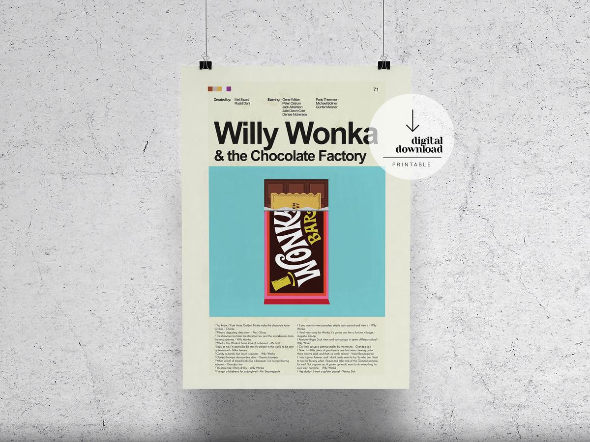 Willy Wonka and the Chocolate Factory | DIGITAL ARTWORK DOWNLOAD