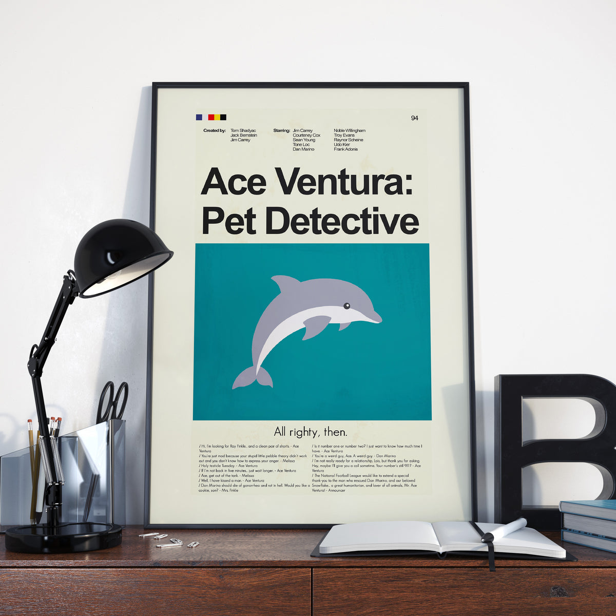Ace Ventura: Pet Detective - Dolphin | 12"x18" or 18"x24" Print only