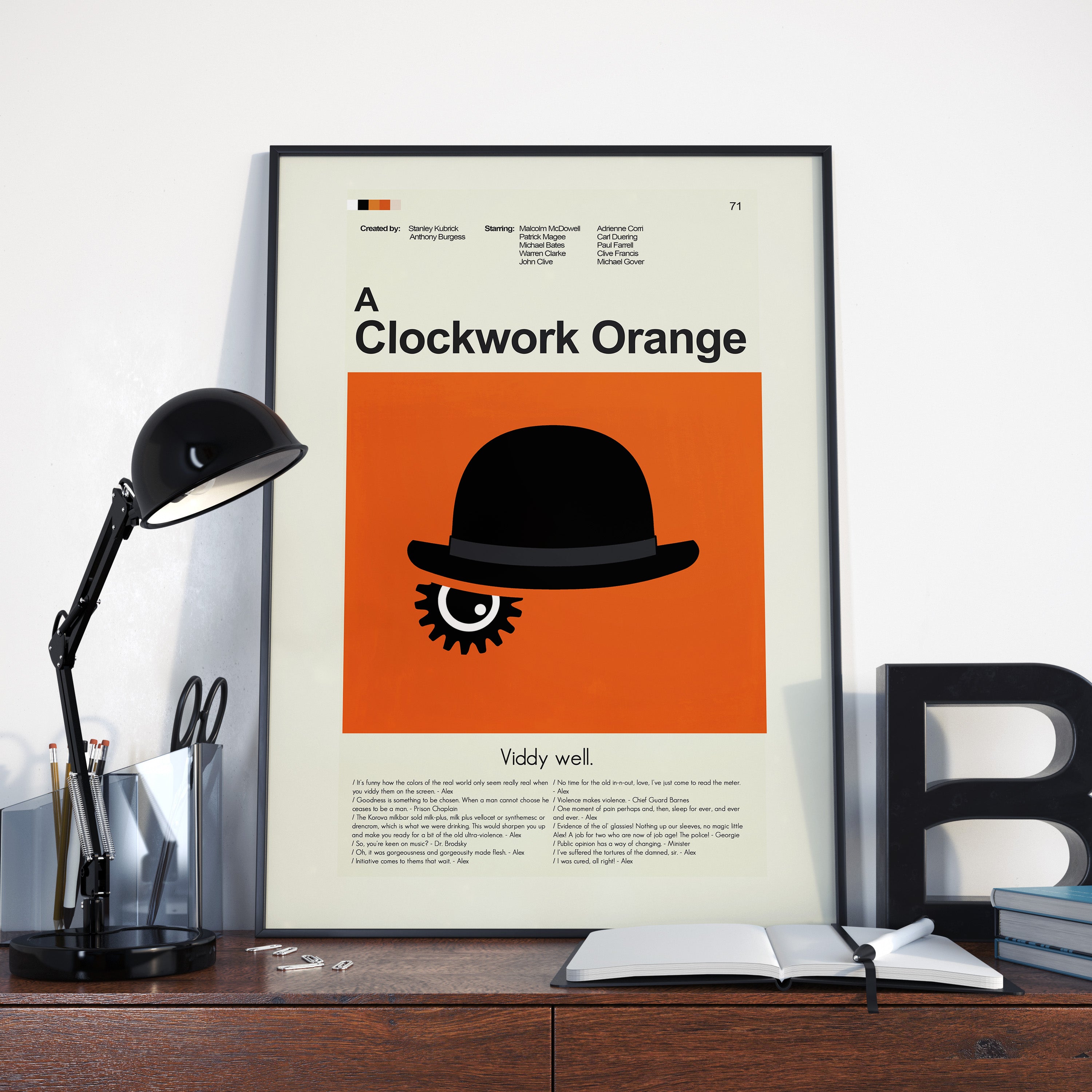 a clockwork orange minimalist poster