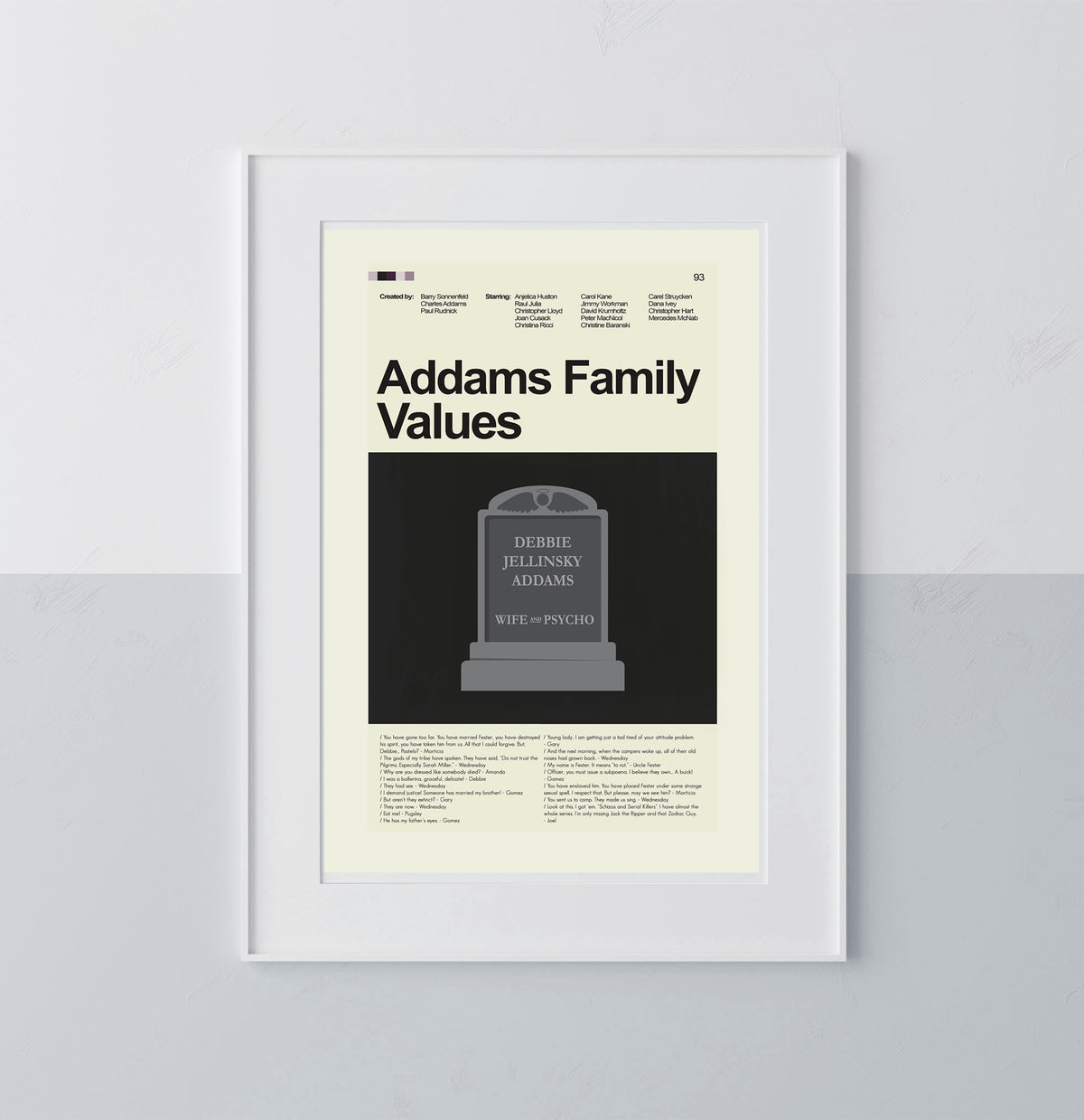 Addams Family Values - Wife AND Psycho  | 12"x18" or 18"x24" Print only