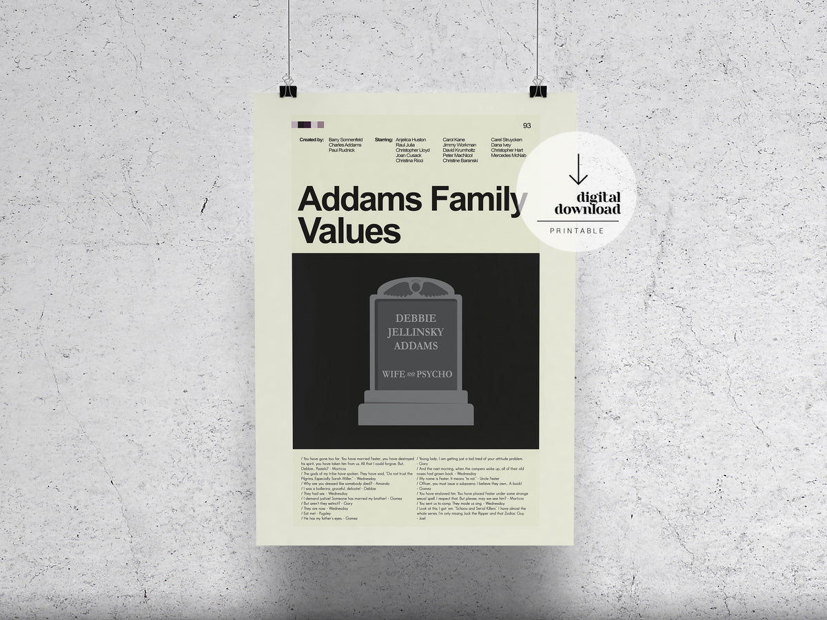 Addams Family Values | DIGITAL ARTWORK DOWNLOAD