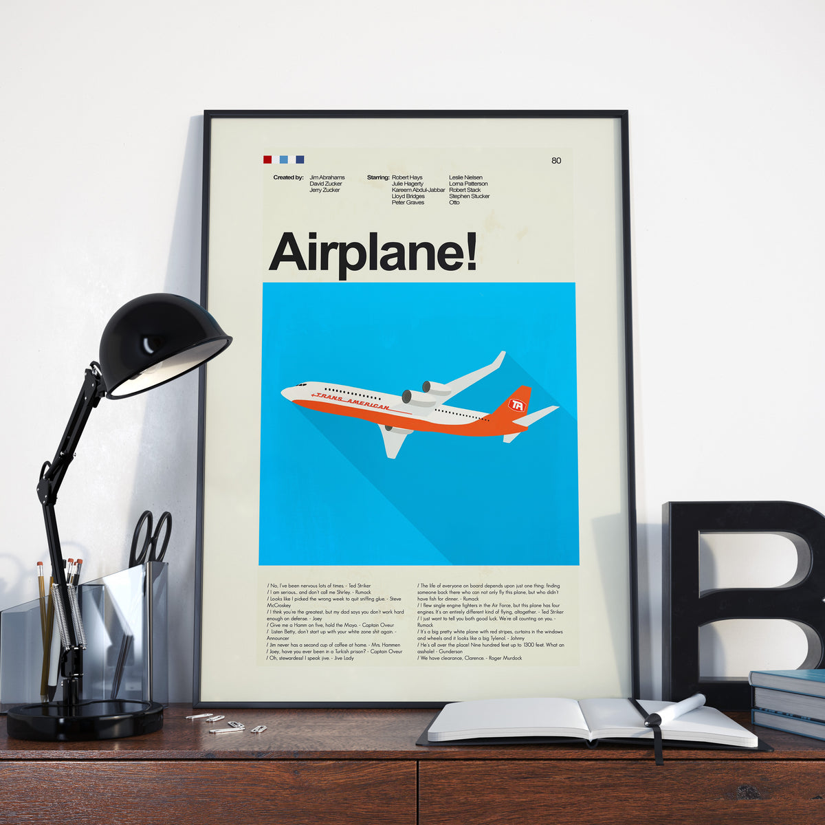 Airplane! - Trans American Plane | 12"x18" or 18"x24" Print only