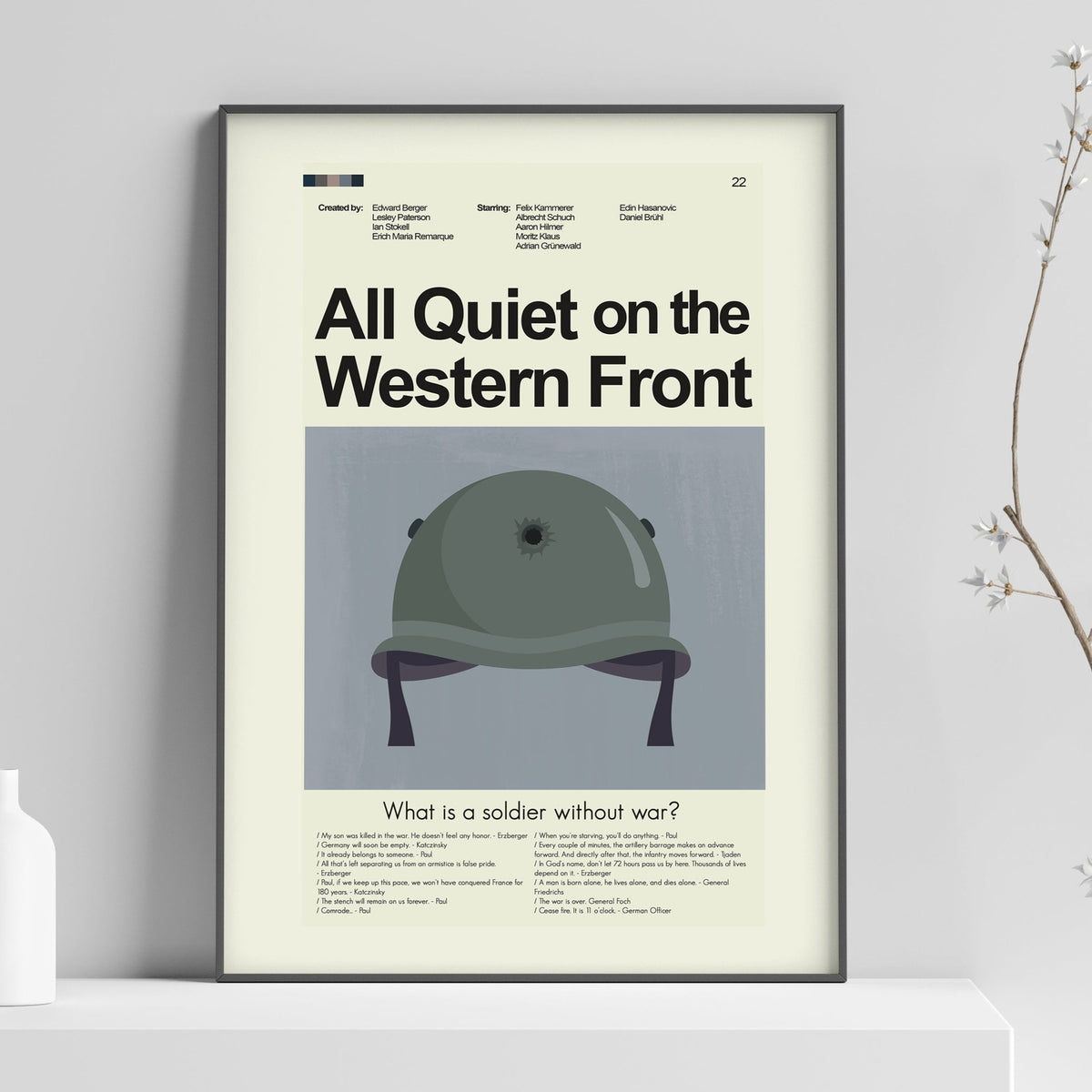 All Quiet on the Western Front - Helmet | 12"x18" or 18"x24" Print only