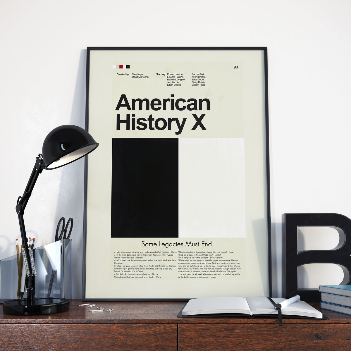 American History X - Black vs. White | 12"x18" or 18"x24" Print only