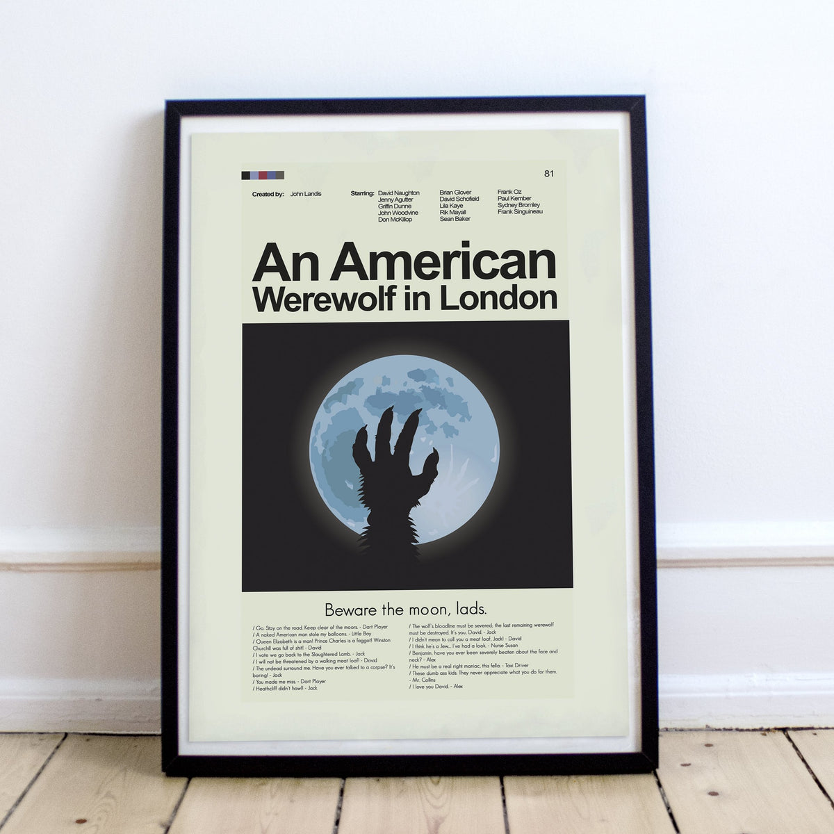 An American Werewolf in London - Full Moon  | 12"x18" or 18"x24" Print only