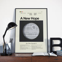 Load image into Gallery viewer, A New Hope: Star Wars Episode IV - Death Star | 12&quot;x18&quot; or 18&quot;x24&quot; Print only
