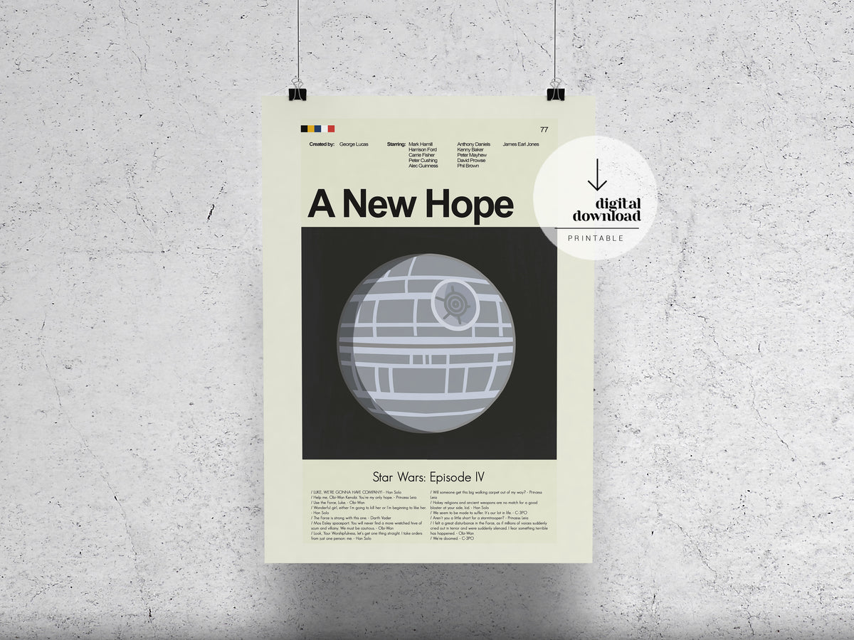 A New Hope (Star Wars Episode IV) | DIGITAL ARTWORK DOWNLOAD