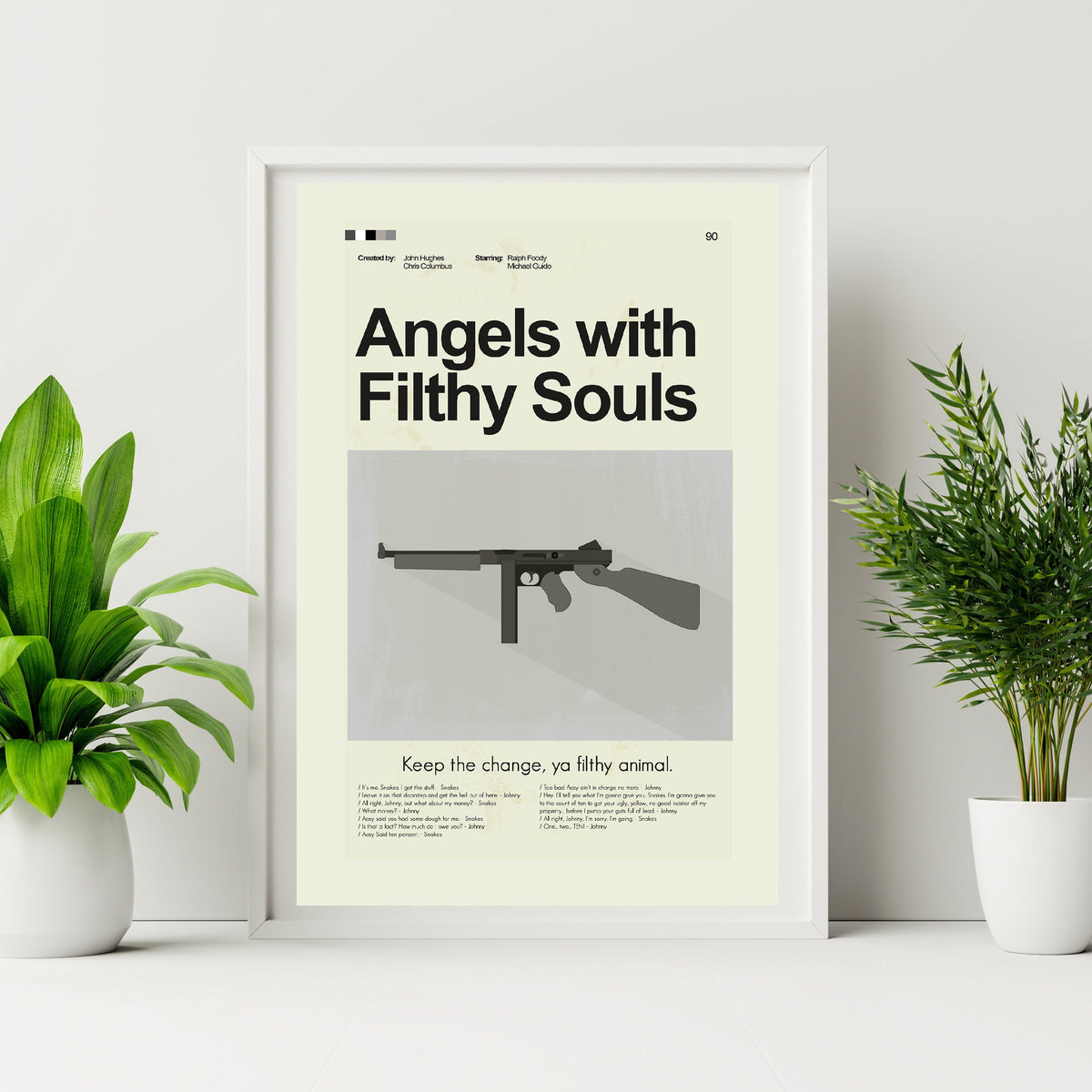 Angels with Filthy Souls - Tommy Gun | 12"x18" or 18"x24" Print only