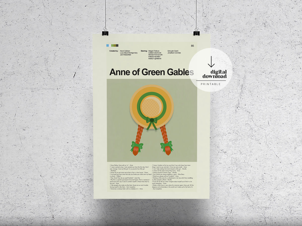 Anne of Green Gables | DIGITAL ARTWORK DOWNLOAD