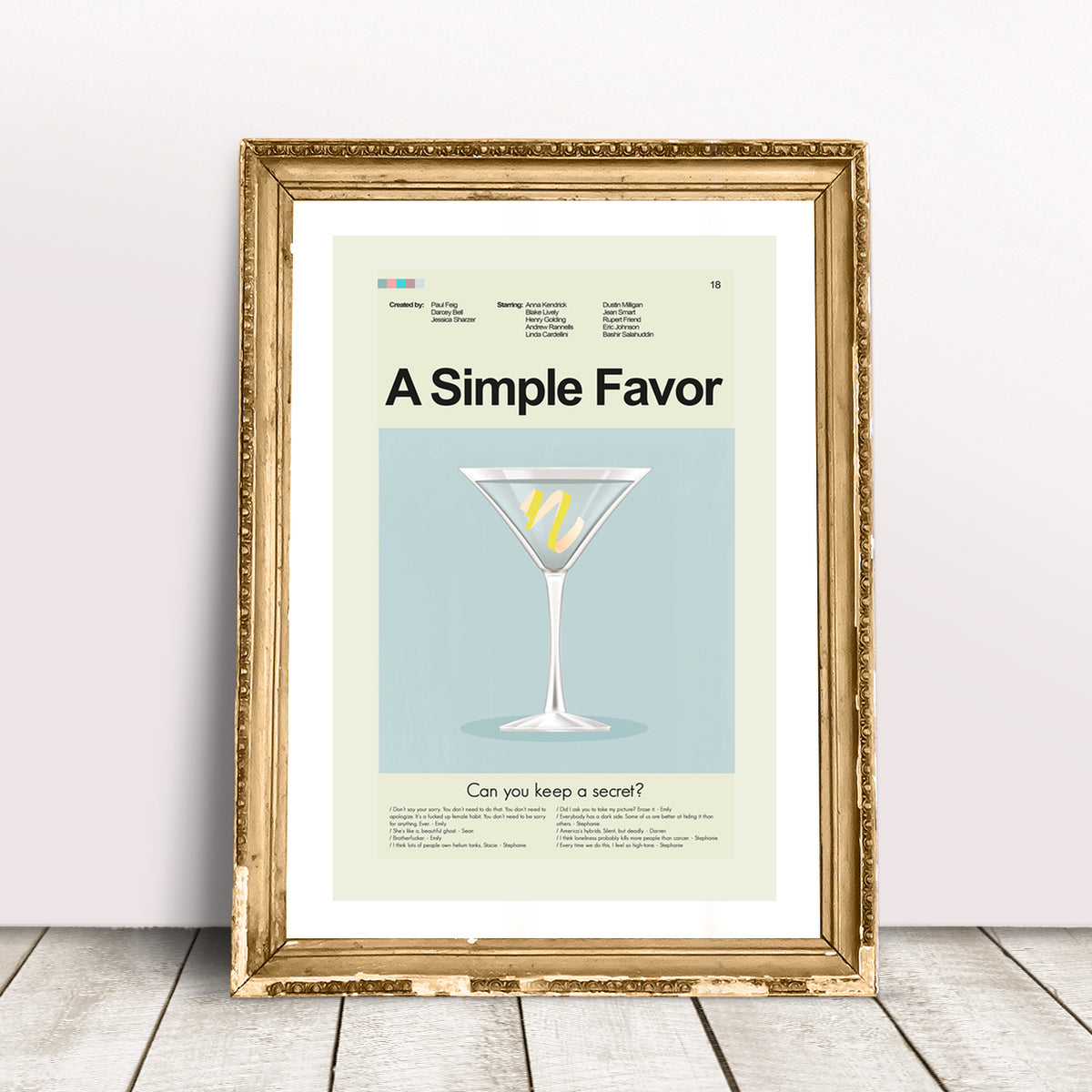 A Simple Favor - Lemon Twist | 12"x18" or 18"x24" Print only