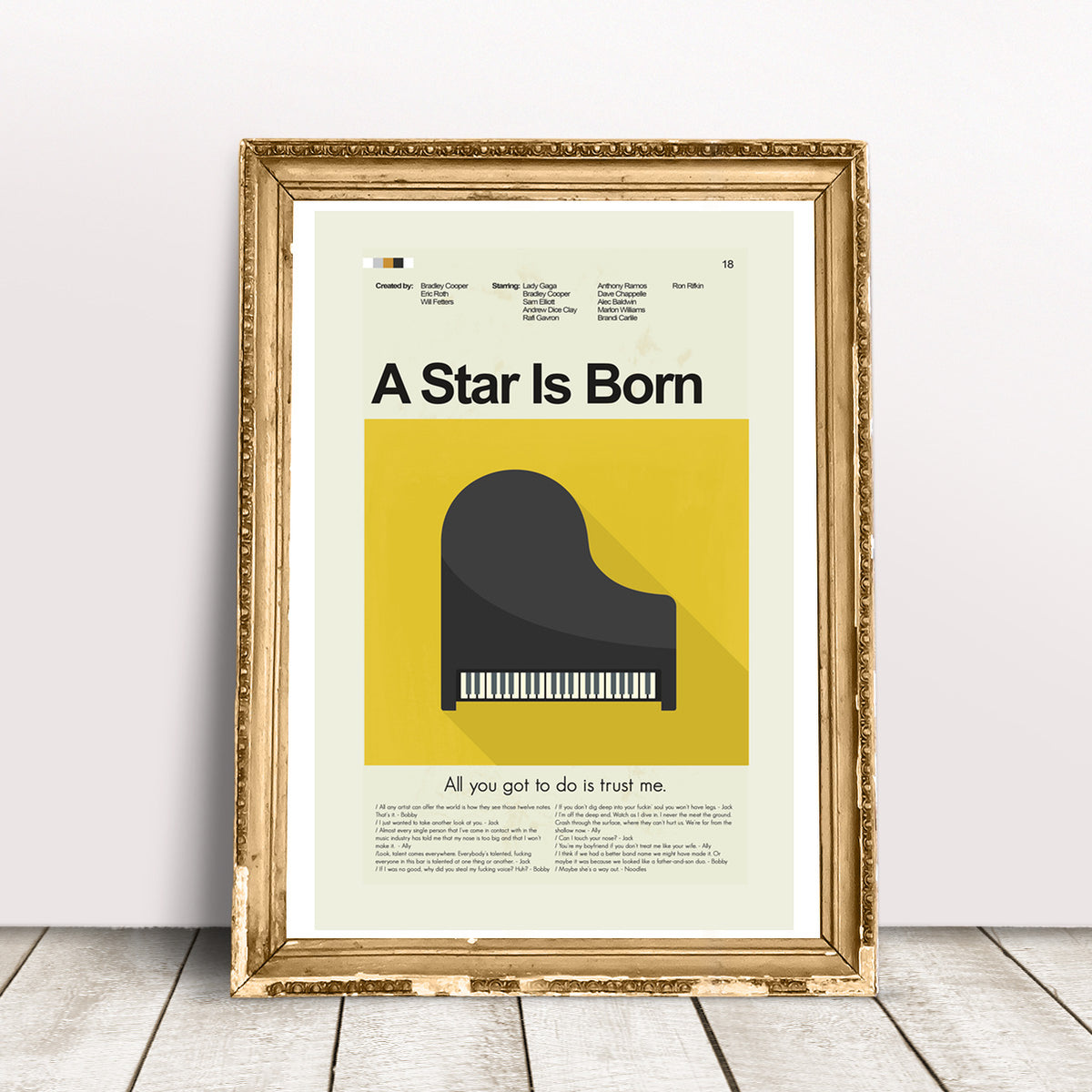 A Star Is Born - Piano | 12"x18" or 18"x24" Print only