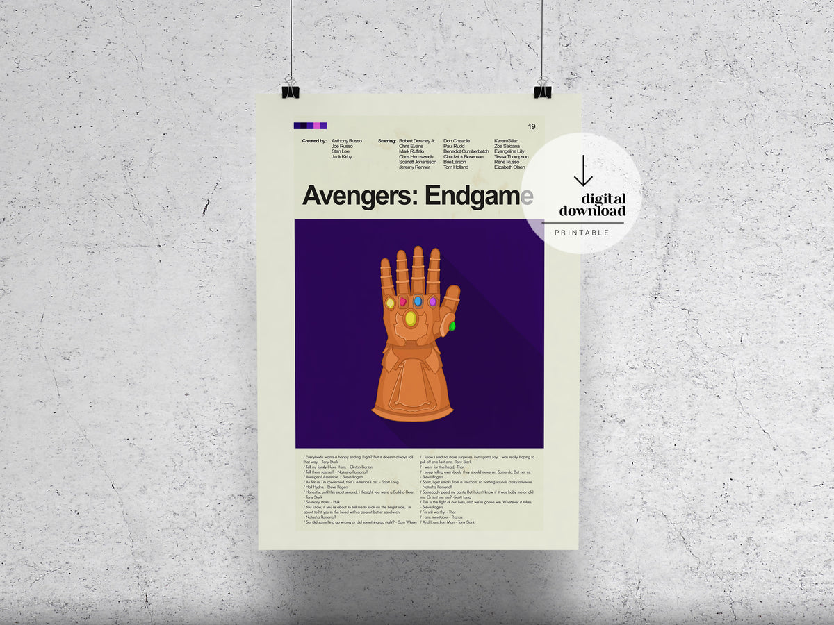 Avengers Endgame | DIGITAL ARTWORK DOWNLOAD