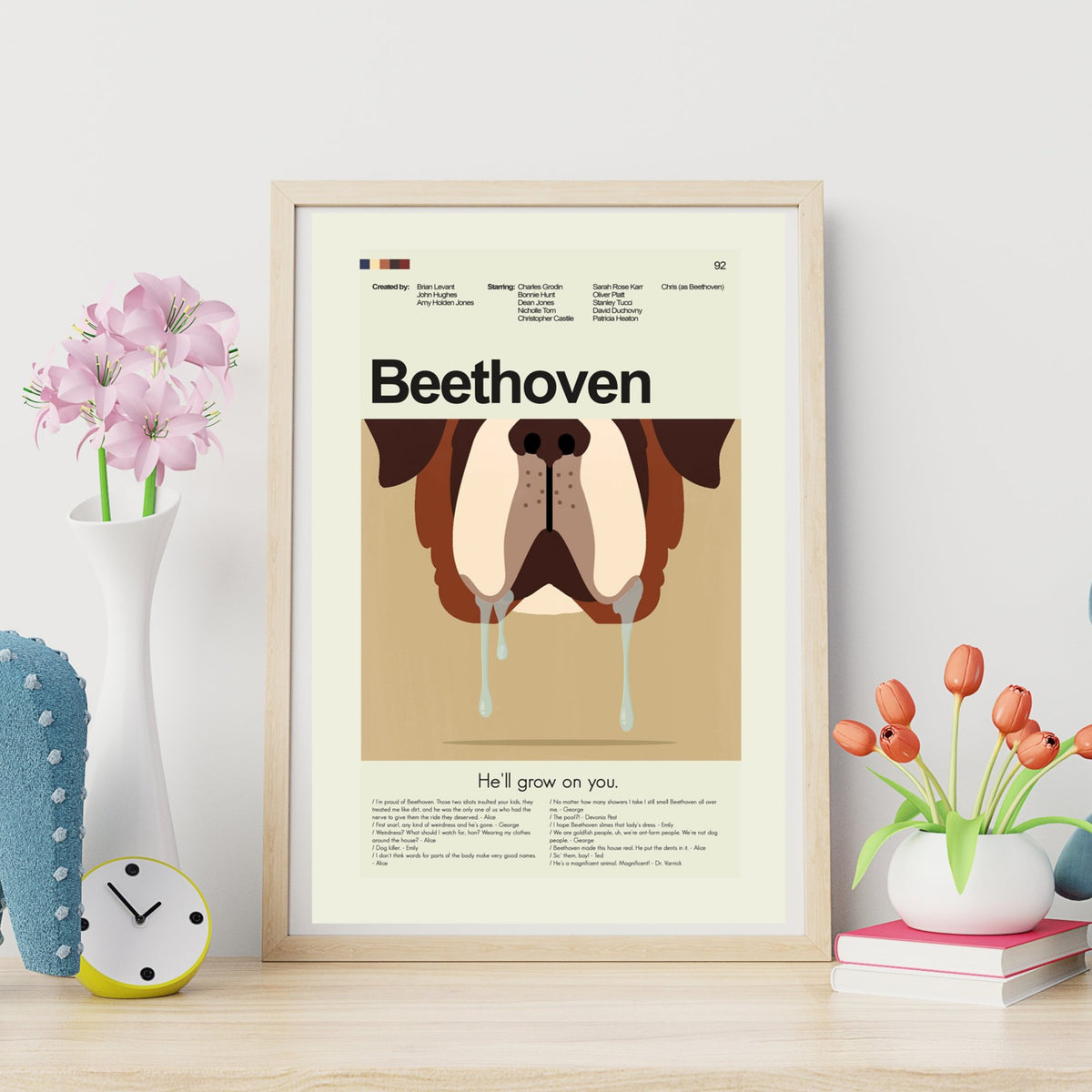 Beethoven Inspired Mid-Century Modern Print | 12"x18" or 18"x24" Print only