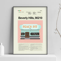 Load image into Gallery viewer, Beverly Hills, 90210 - The Peach Pit  | 12&quot;x18&quot; or 18&quot;x24&quot; Print only
