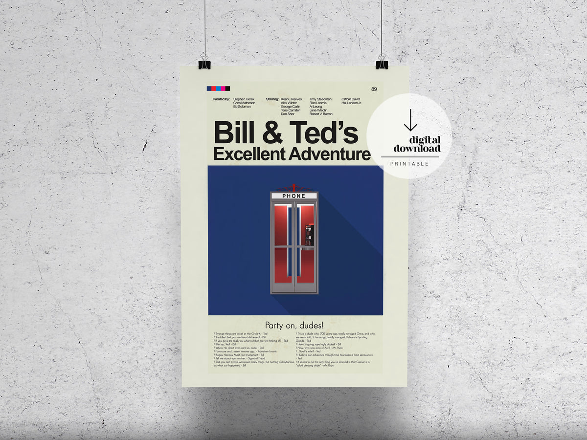 Bill & Ted's Excellent Adventure | DIGITAL ARTWORK DOWNLOAD