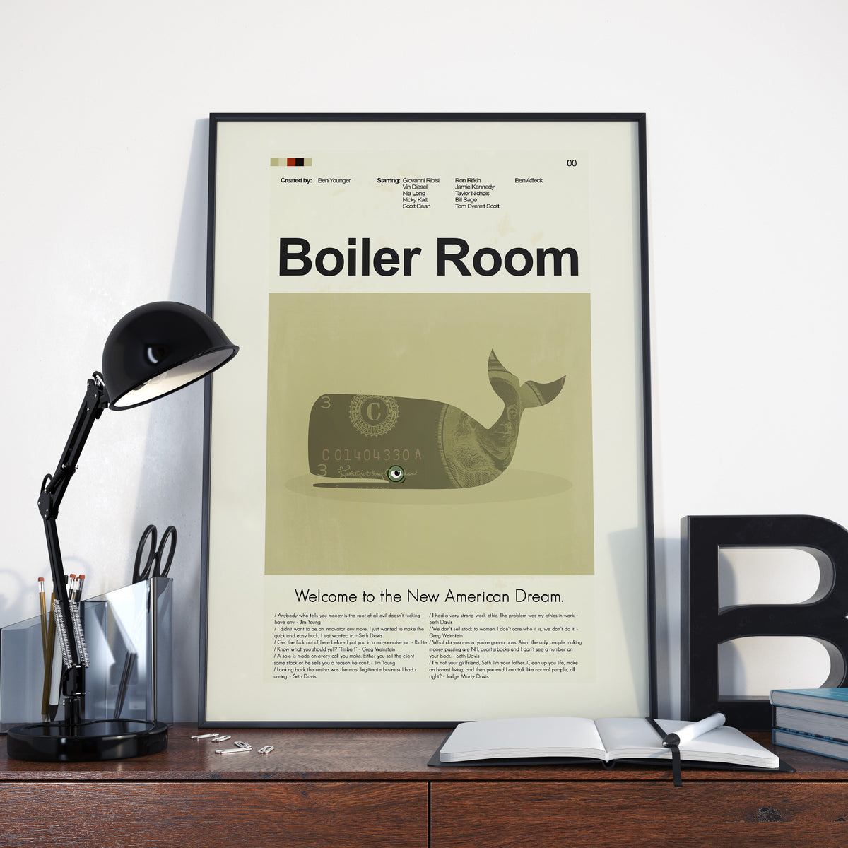Boiler Room Inspired Mid-Century Modern Print | 12"x18" or 18"x24" Print only
