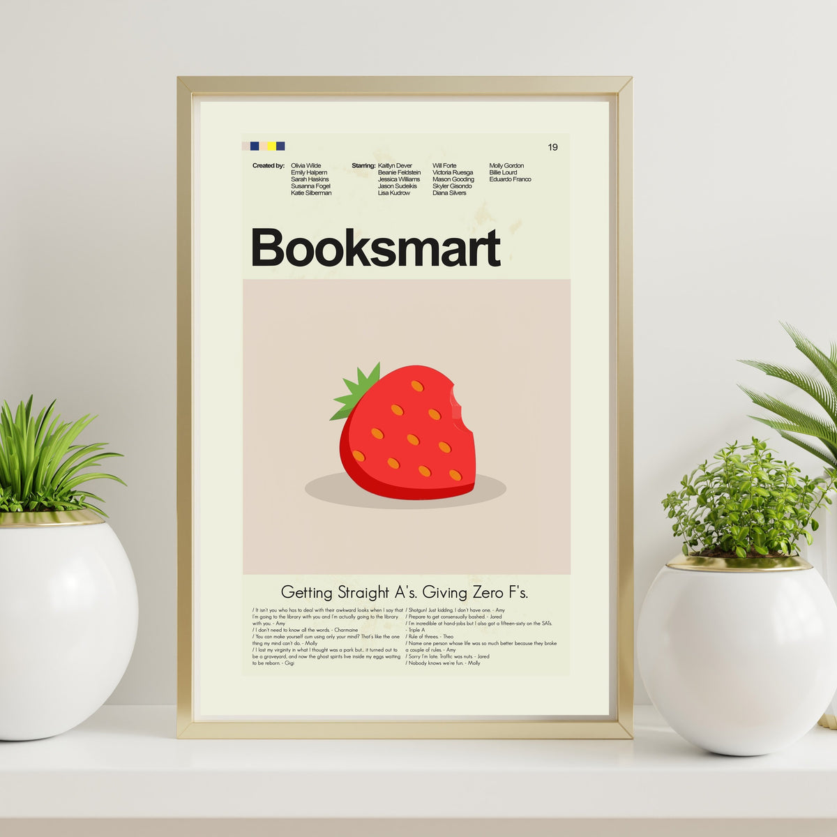Booksmart Inspired Mid-Century Modern Print | 12"x18" or 18"x24" Print only