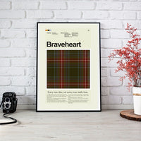 Load image into Gallery viewer, Braveheart Inspired Mid-Century Modern Print | 12&quot;x18&quot; or 18&quot;x24&quot; Print only
