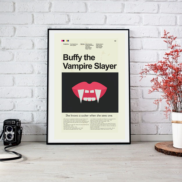 Buffy the Vampire Slayer (movie) Inspired Mid-Century Modern Print | 12"x18" or 18"x24" Print only