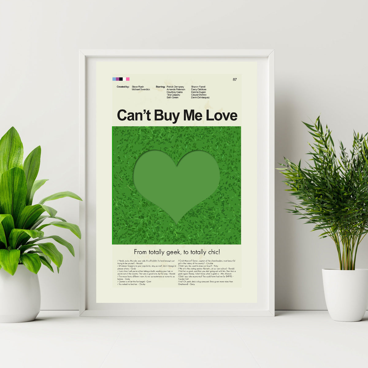 Can't Buy Me Love Inspired Mid-Century Modern Print | 12"x18" or 18"x24" Print only