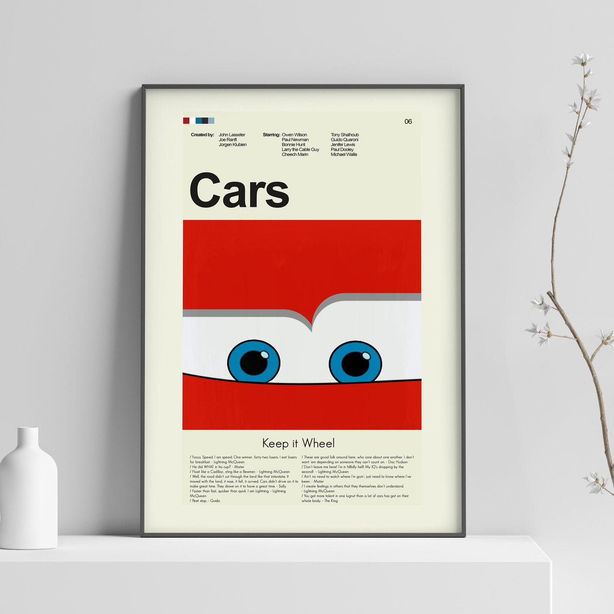 Cars - Lightning McQueen  | 12"x18" or 18"x24" Print only