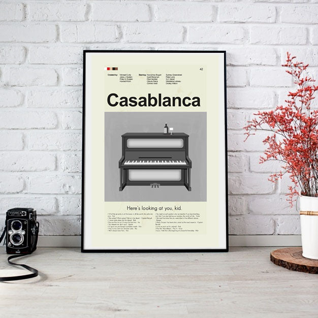 Casablanca Inspired Mid-Century Modern Print | 12"x18" or 18"x24" Print only