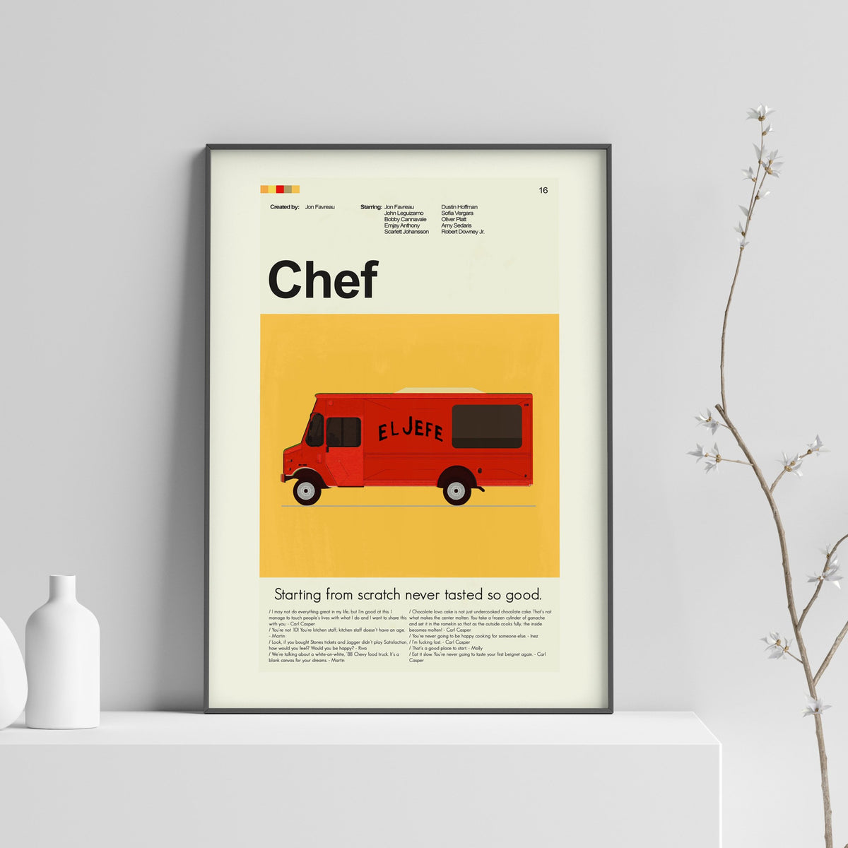 Chef Inspired Mid-Century Modern Print | 12"x18" or 18"x24" Print only