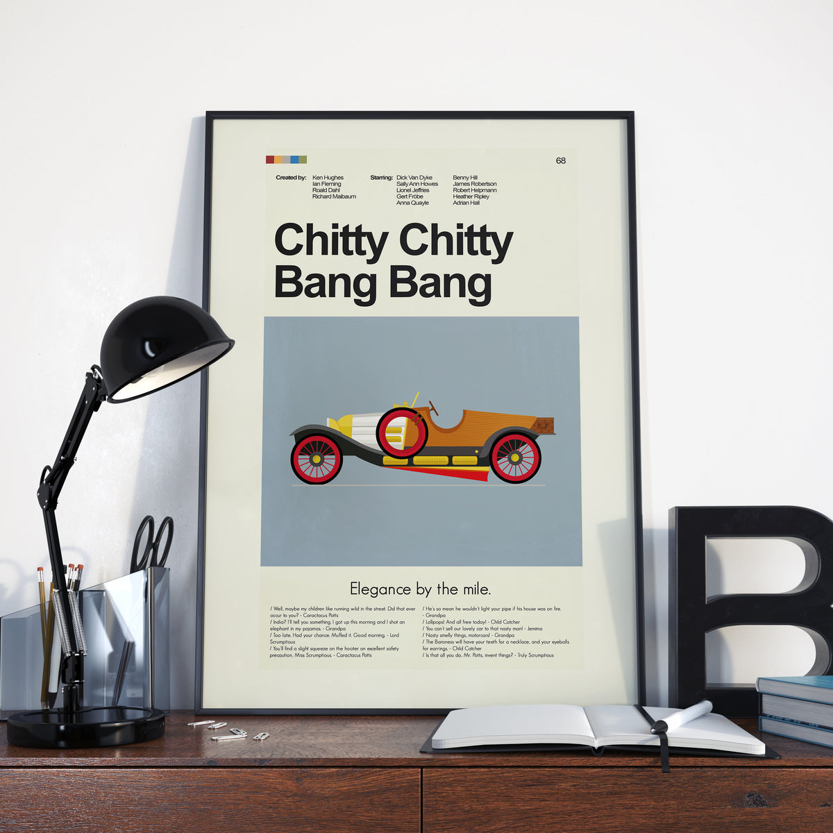 Chitty Chitty Bang Bang - Car  | 12"x18" or 18"x24" Print only
