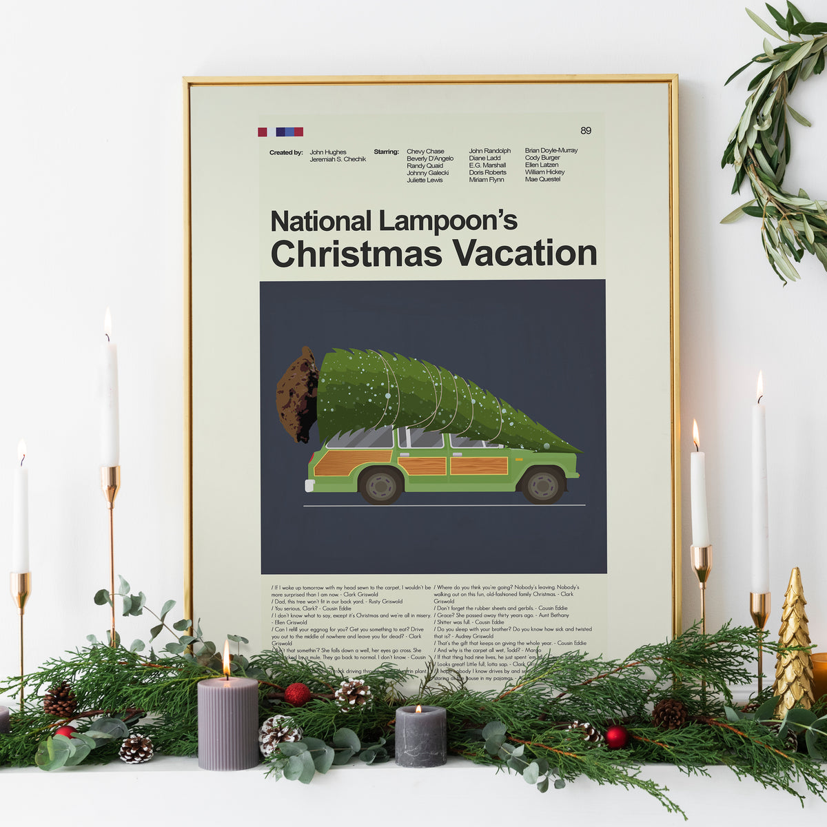 Christmas Vacation - Tree and Truckster  | 12"x18" or 18"x24" Print only