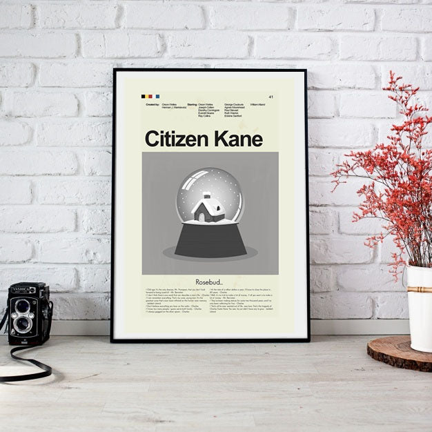 Citizen Kane Inspired Mid-Century Modern Print | 12"x18" or 18"x24" Print only