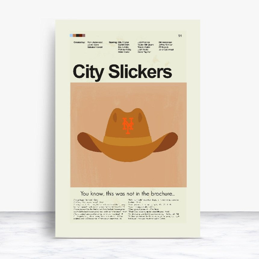 City Slickers Inspired Mid-Century Modern Print | 12"x18" or 18"x24" Print only