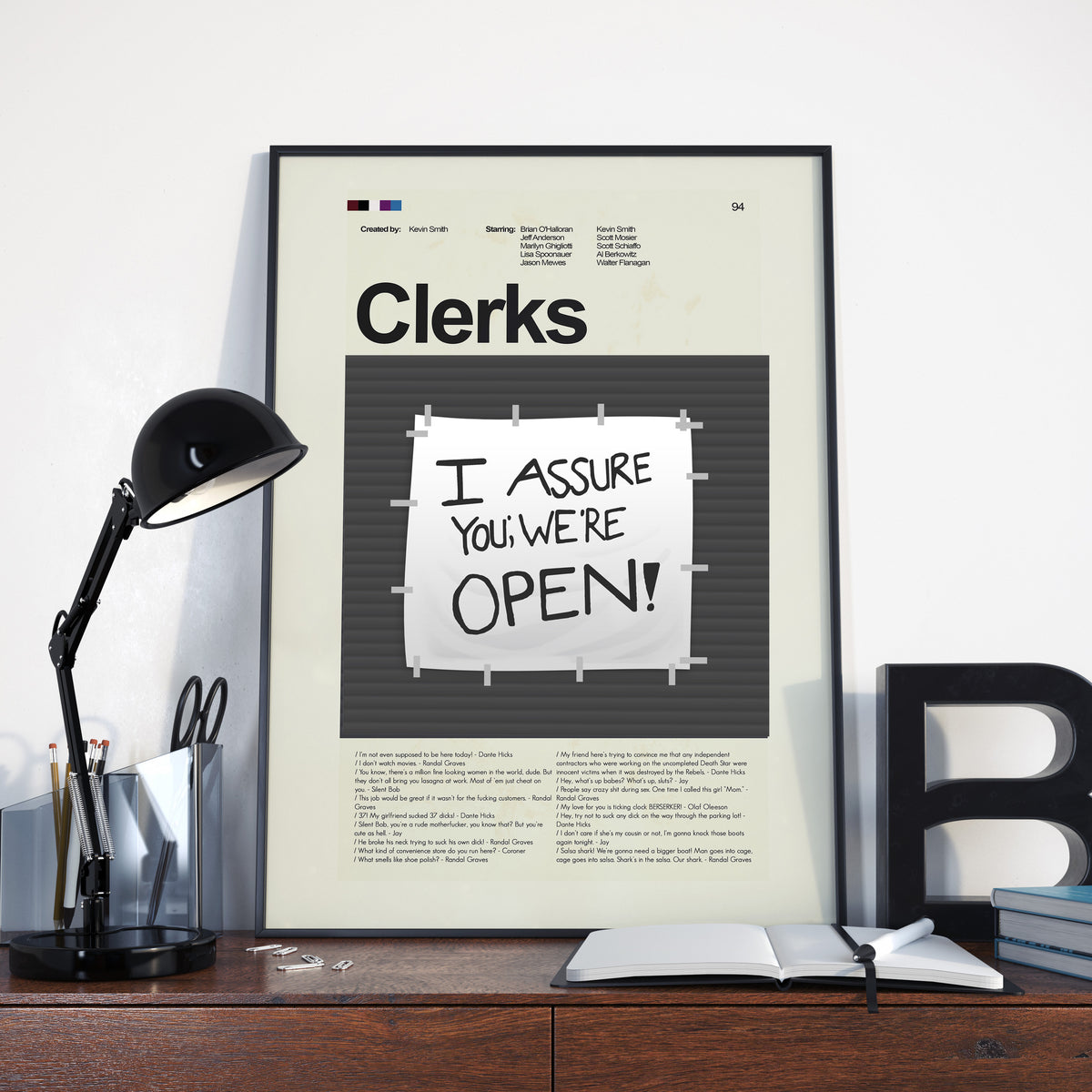 Clerks Inspired Mid-Century Modern Print | 12"x18" or 18"x24" Print only