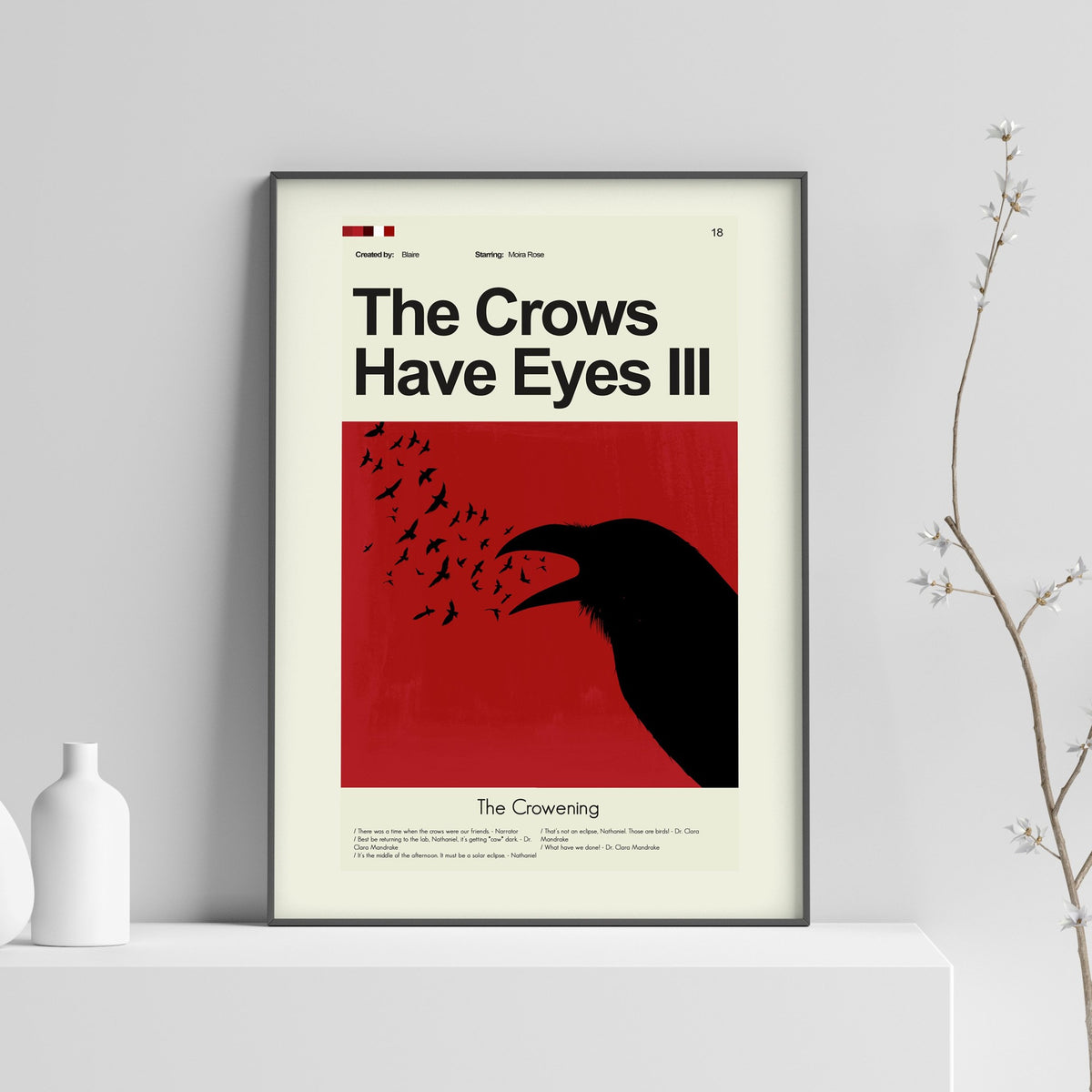 The Crows Have Eyes III: The Crowening - Schitt's Creek | 12"x18" or 18"x24" Print only