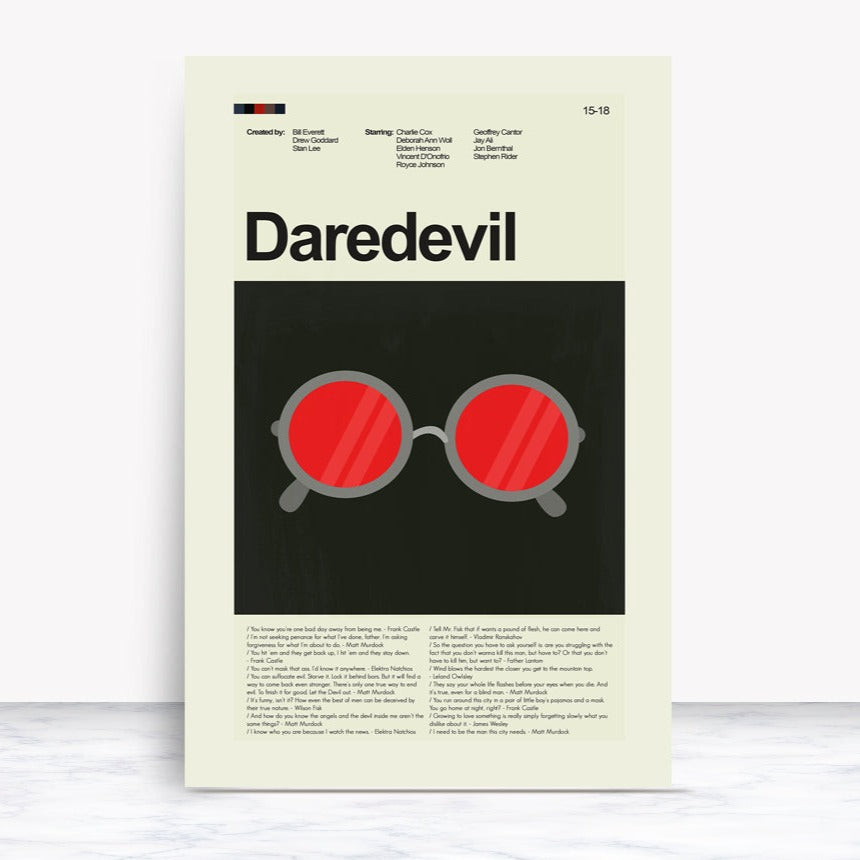 Daredevil - Red Glasses | 12"x18" or 18"x24" Print only