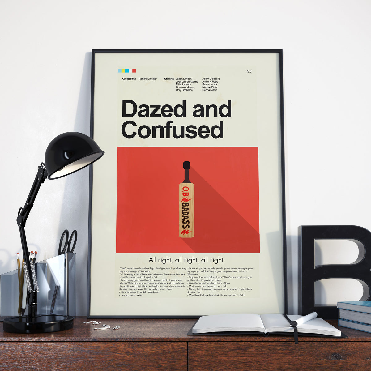 Dazed and Confused Inspired Mid-Century Modern Print | 12"x18" or 18"x24" Print only