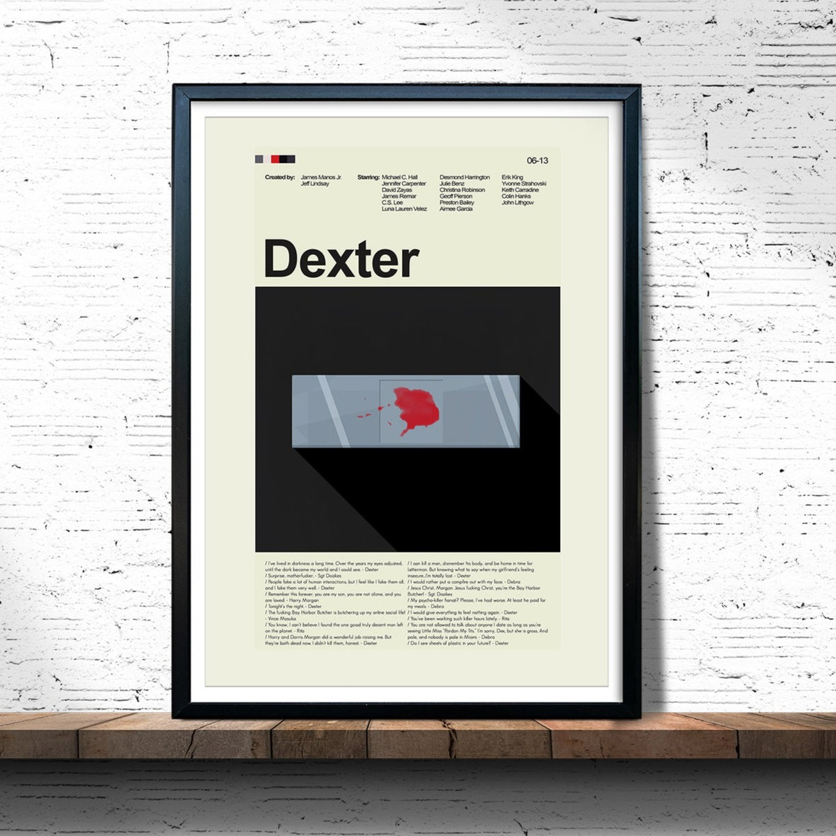 Dexter - Glass Slide | 12"x18" or 18"x24" Print only