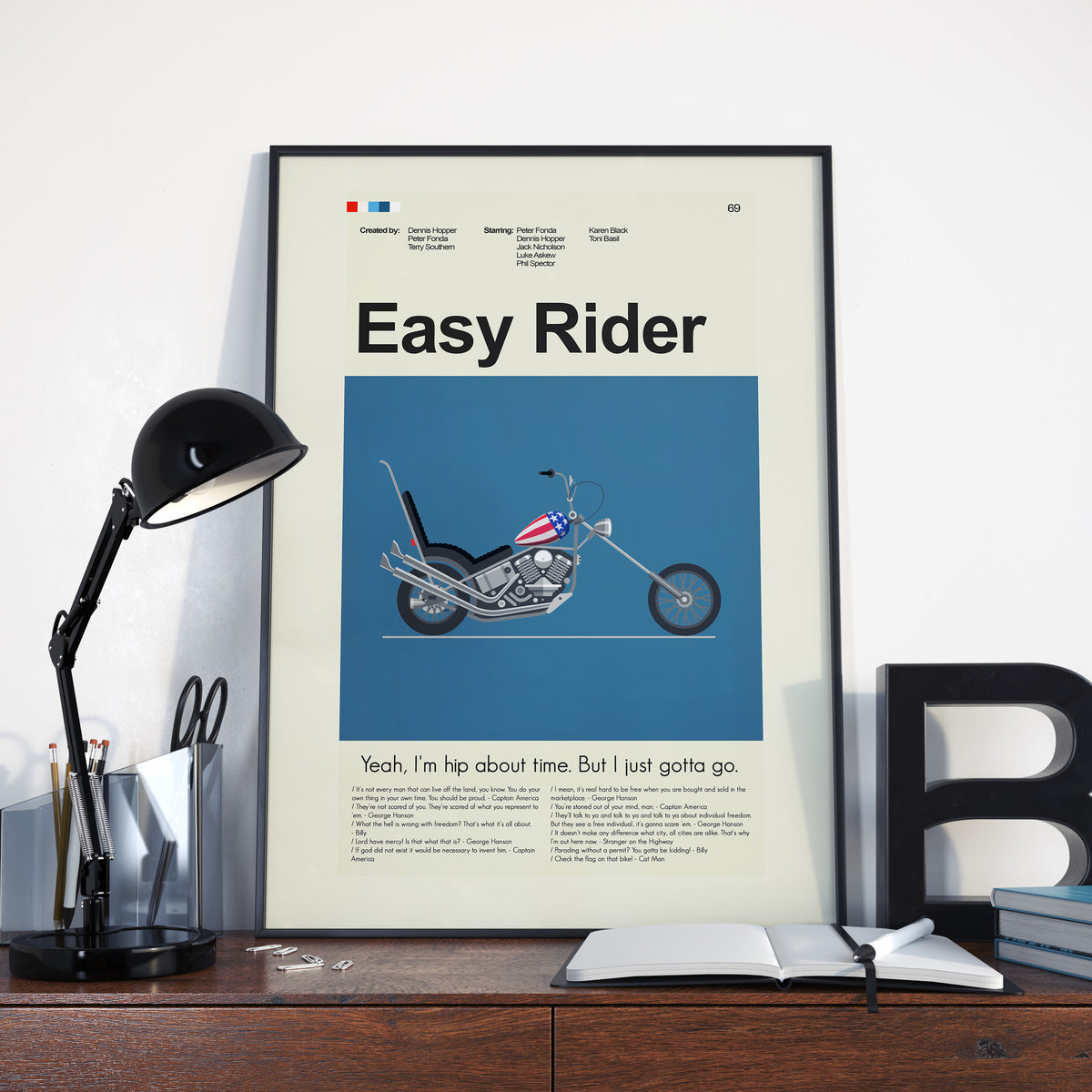Easy Rider - Captain America Chopper  | 12"x18" or 18"x24" Print only