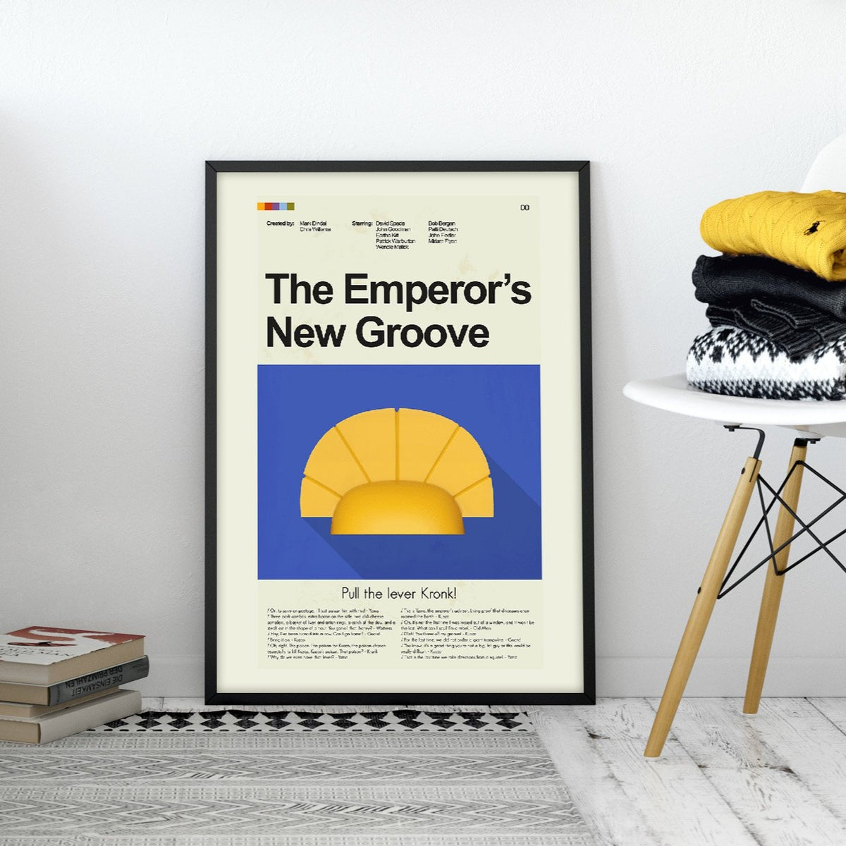 The Emperor's New Groove Mid-Century Modern Print | 12"x18" or 18"x24" Print only