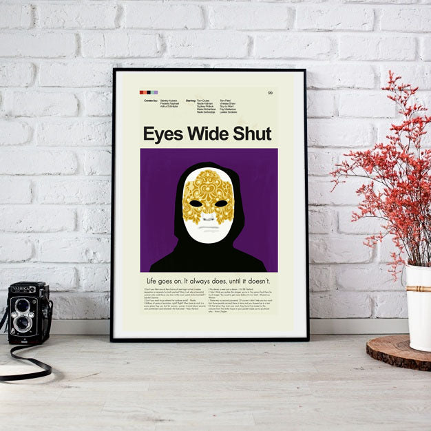Eyes Wide Shut Inspired Mid-Century Modern Print | 12"x18" or 18"x24" Print only
