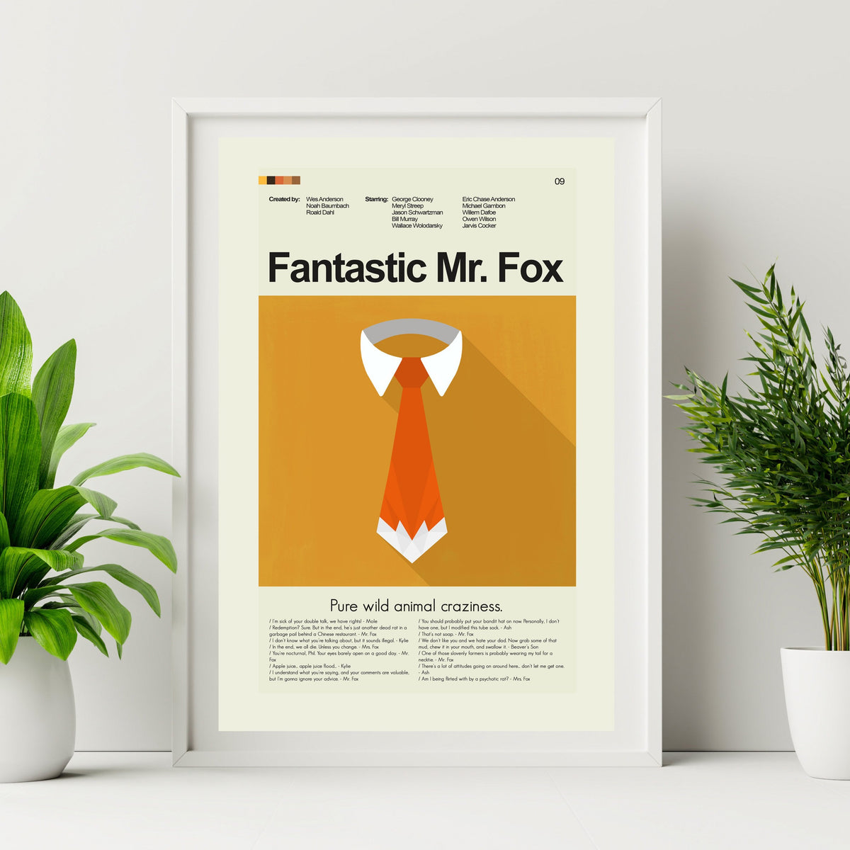Fantastic Mr. Fox - Fox Tail Tie  | 12"x18" or 18"x24" Print only