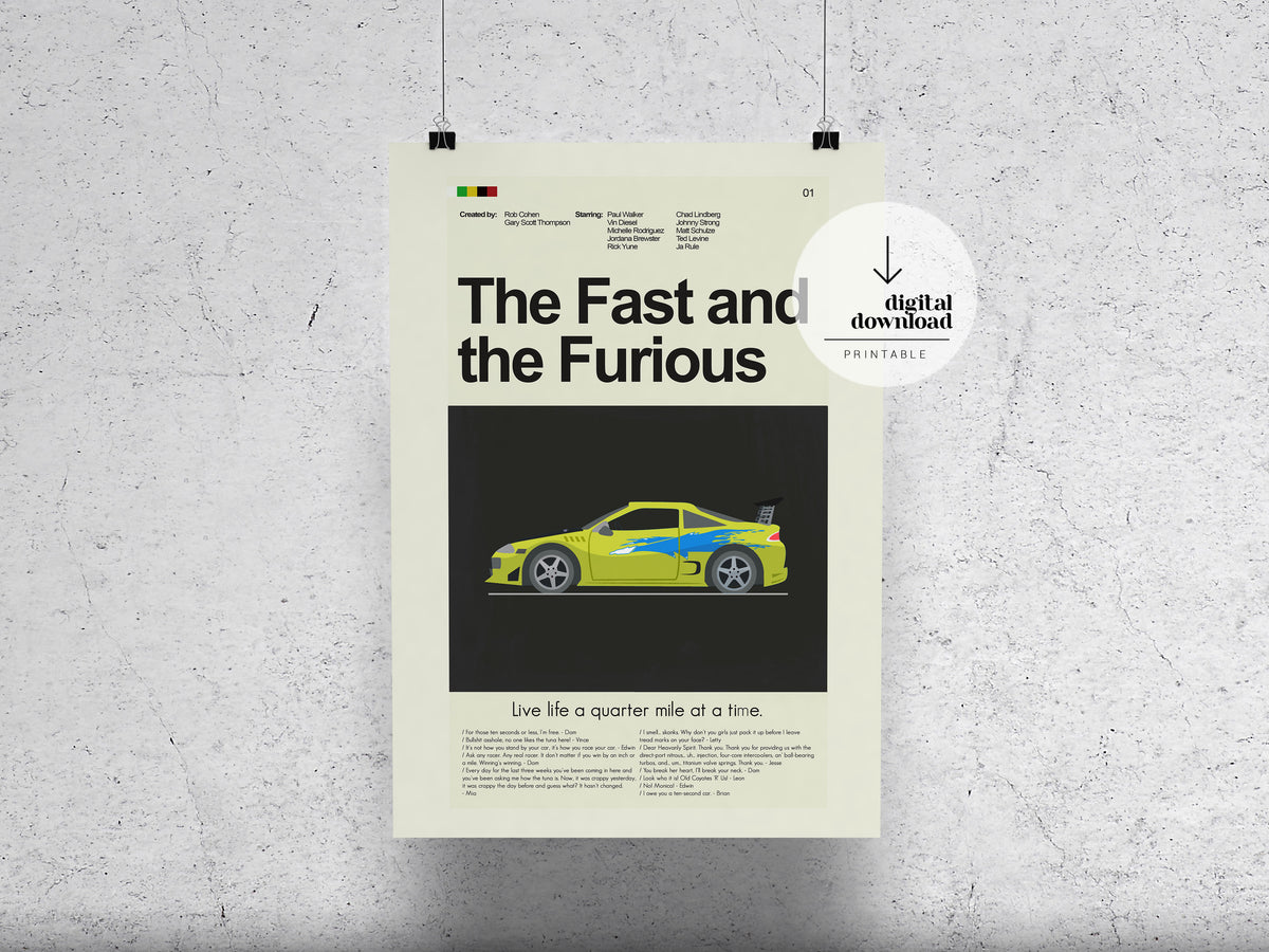 The Fast and the Furious | DIGITAL ARTWORK DOWNLOAD