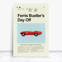 Load image into Gallery viewer, Ferris Bueller&#39;s Day Off Inspired Mid-Century Modern Print | 12&quot;x18&quot; or 18&quot;x24&quot; Print only
