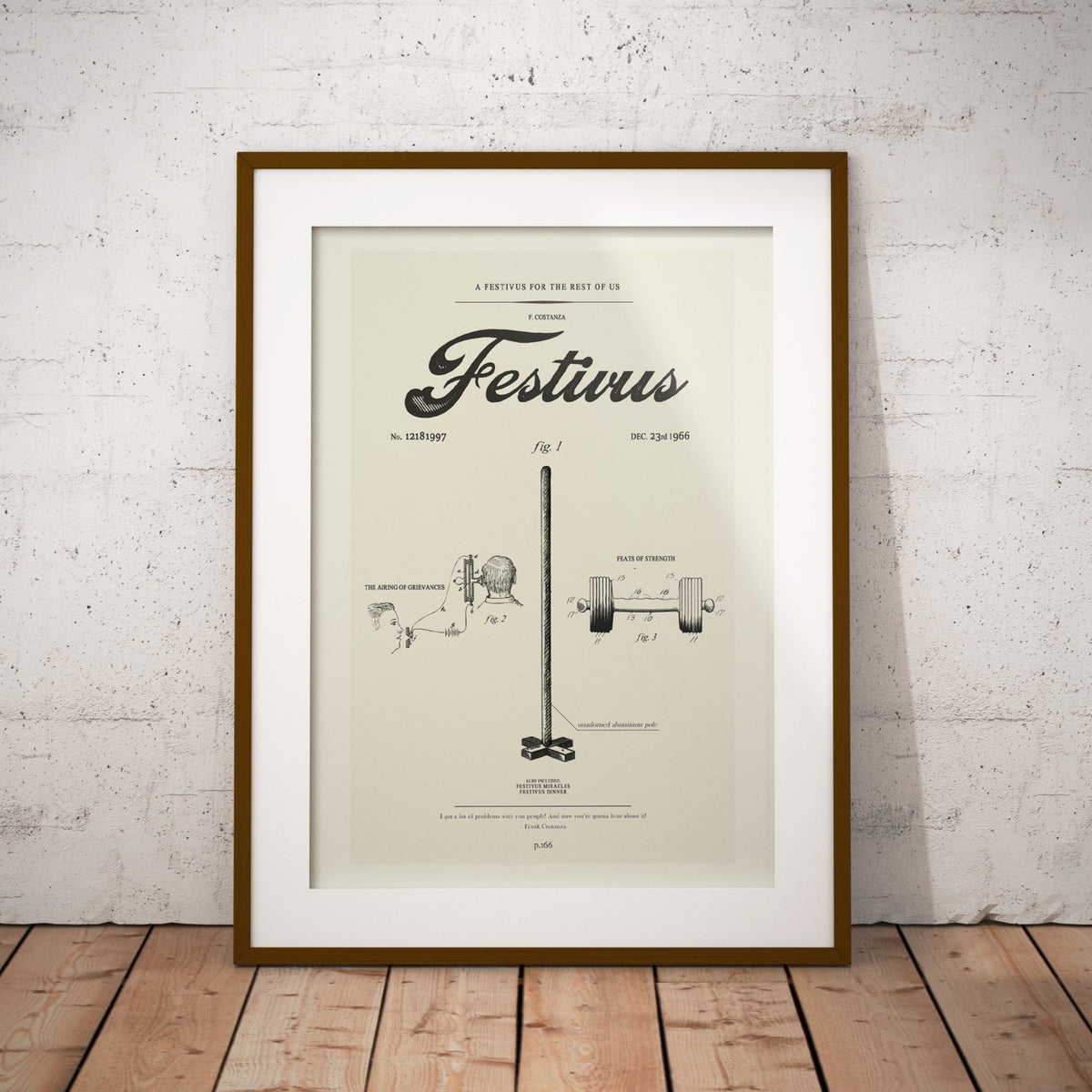 Seinfeld "Festivus" Schematic  | 12"x18" or 18"x24" Print only