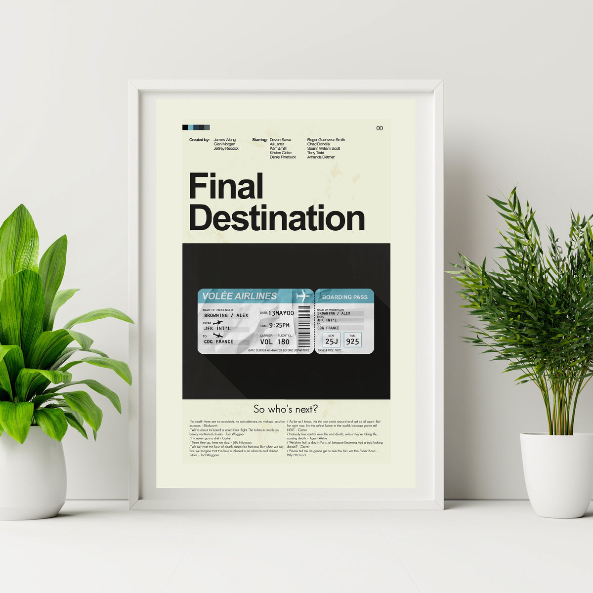 Final Destination Inspired Mid-Century Modern Print | 12"x18" or 18"x24" Print only